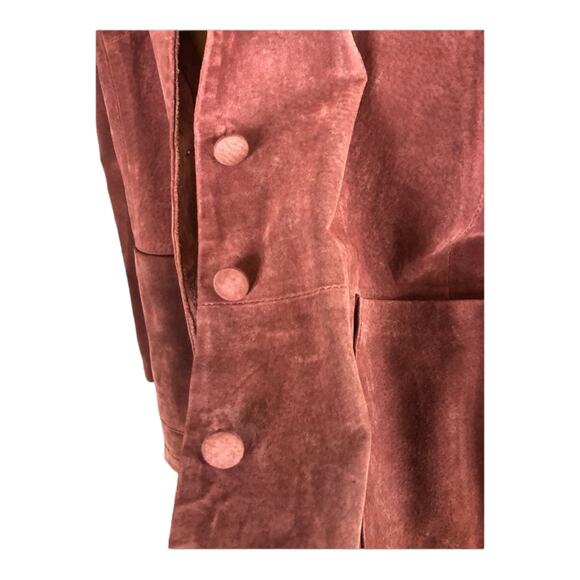 Vintage-Iconic Stan Herman-Suede Leather pink Washable Jacket size XL - Picture 10 of 12